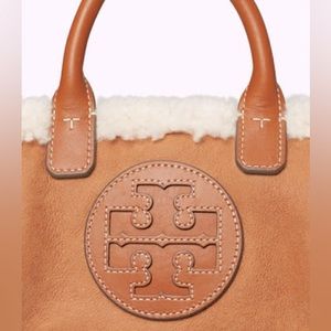 Tory Burch Ella Shearling  Micro Tote, Like New